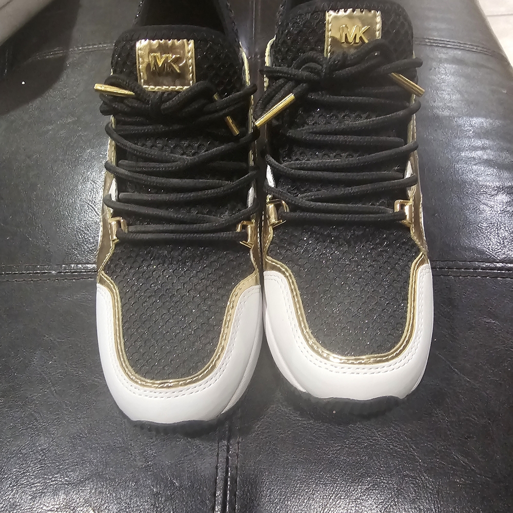 Michael Kors Black and Gold Sneakers
